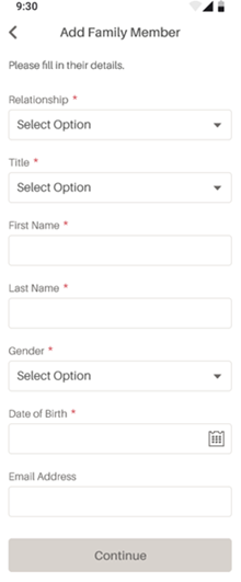 SQH add family member screenshot